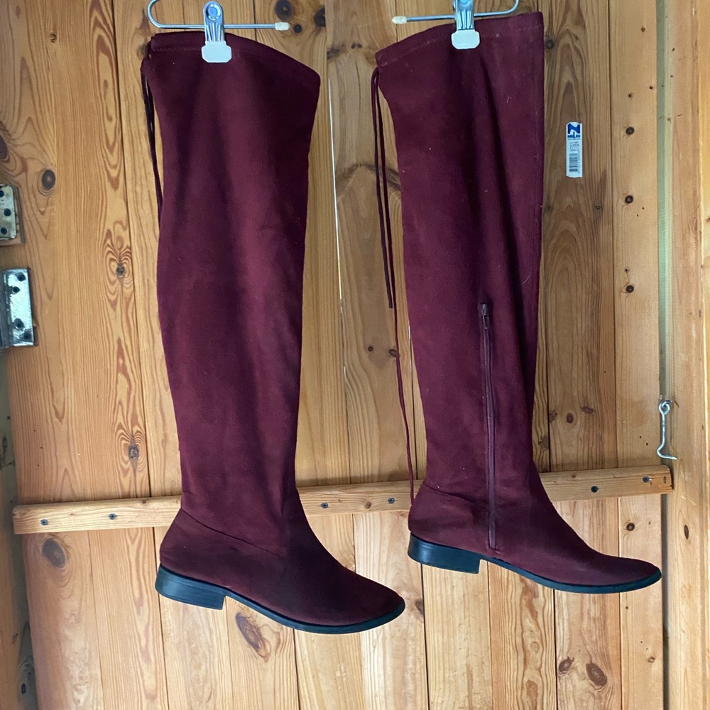 Women's Burgundy Over-the-Knee Boots size 9